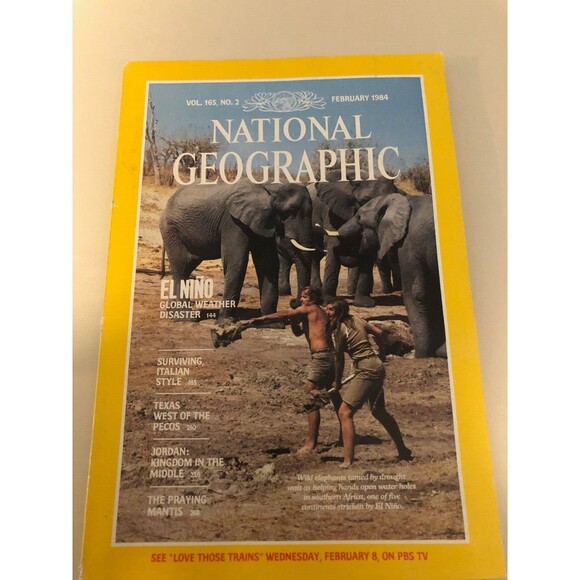 National Geographic February 1984 Italy - El Nino - West Texas - Jordan - Picture 1 of 1